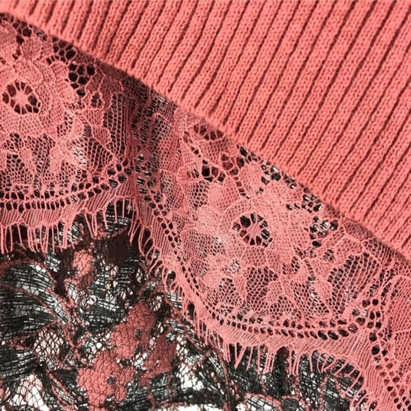 Logo By Lori Goldstein Women's Small S Lace Trim Cashmere Blend Knit Sweater EUC - Picture 5 of 10